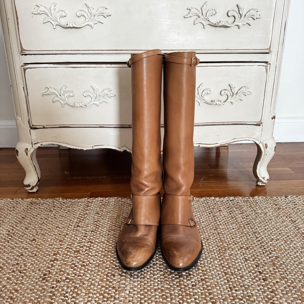 Jil Sander Tan Leather Boots